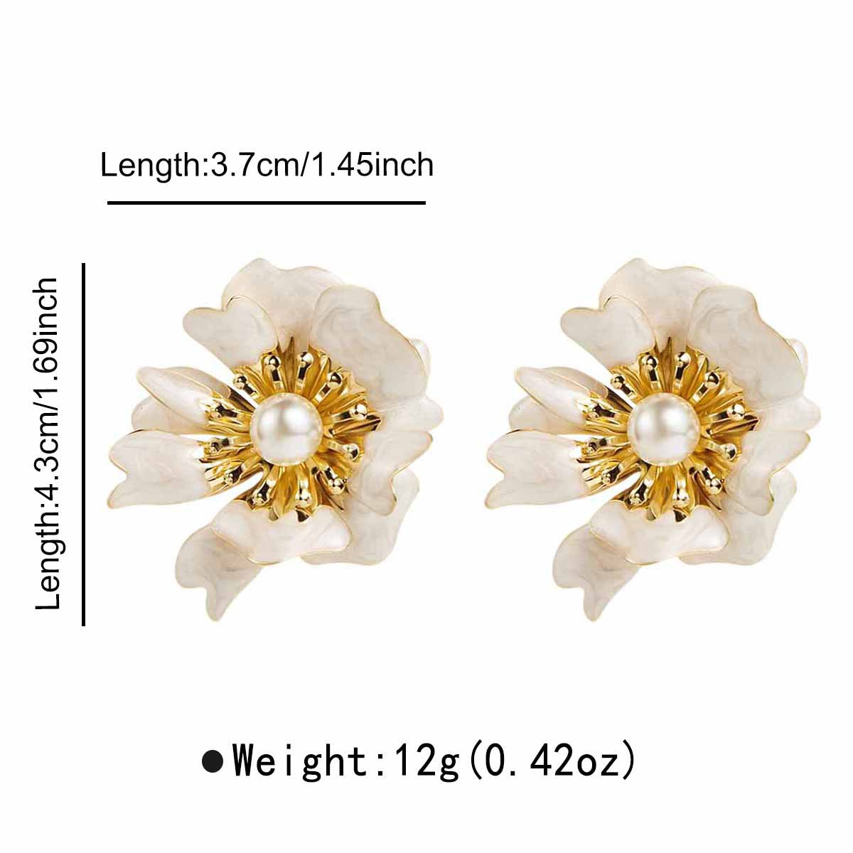 Colored Floral pearl Earrings