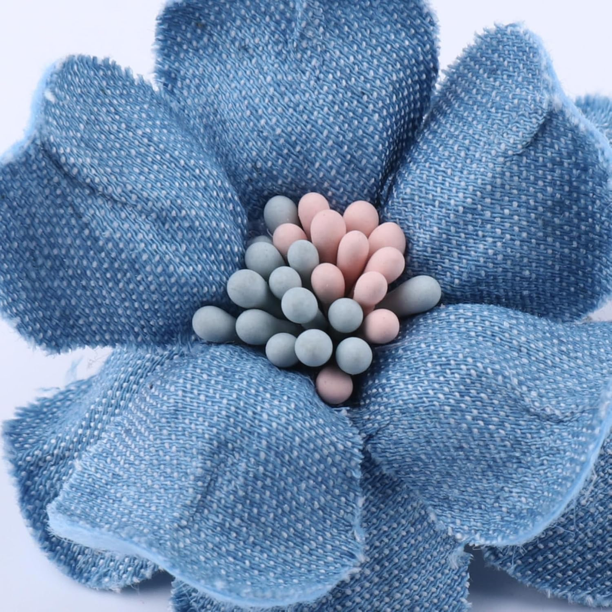Denim Flower Earrings
