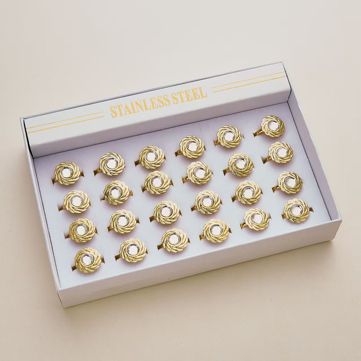 Stainless Steel Rings 24 pieces