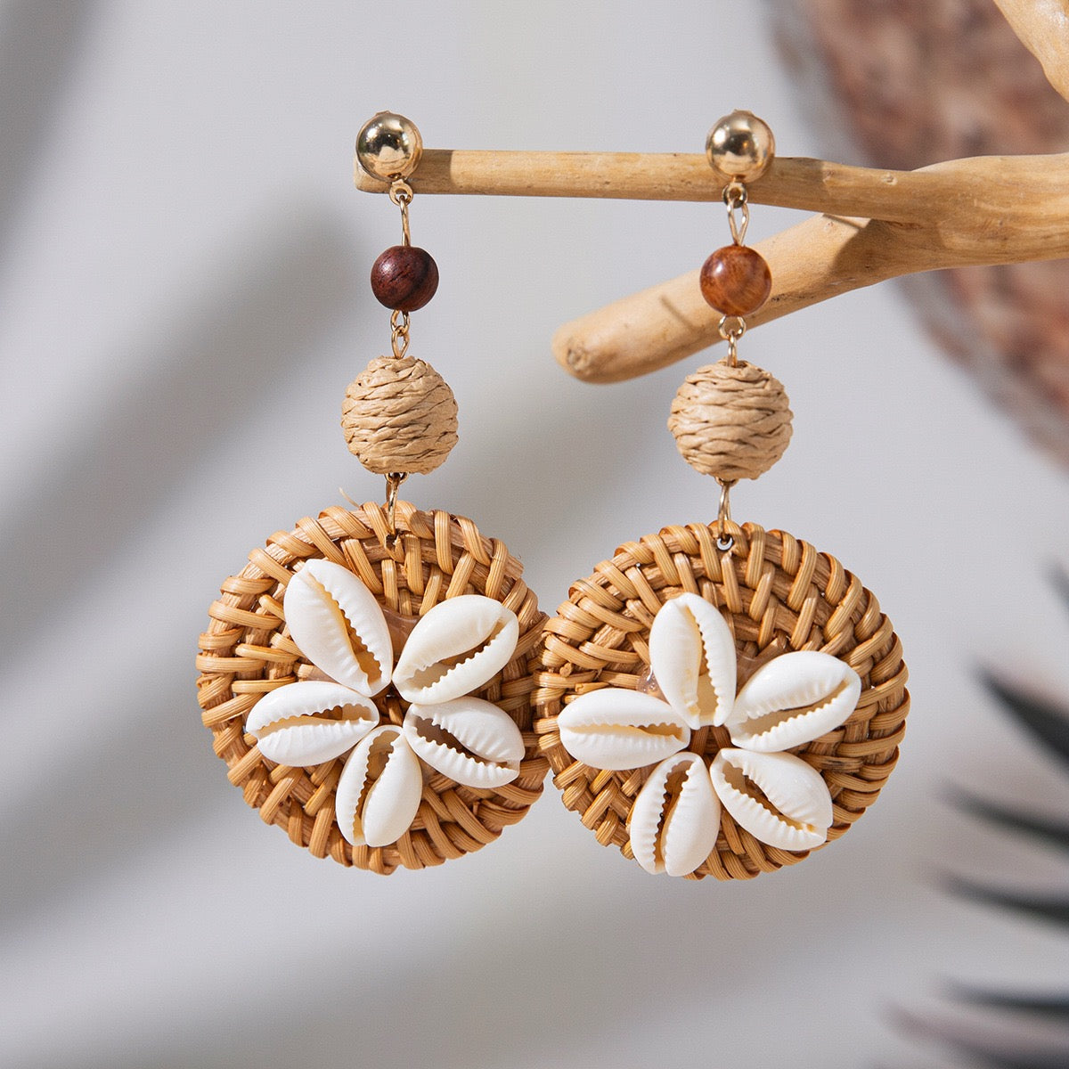 Boho Wood Earrings