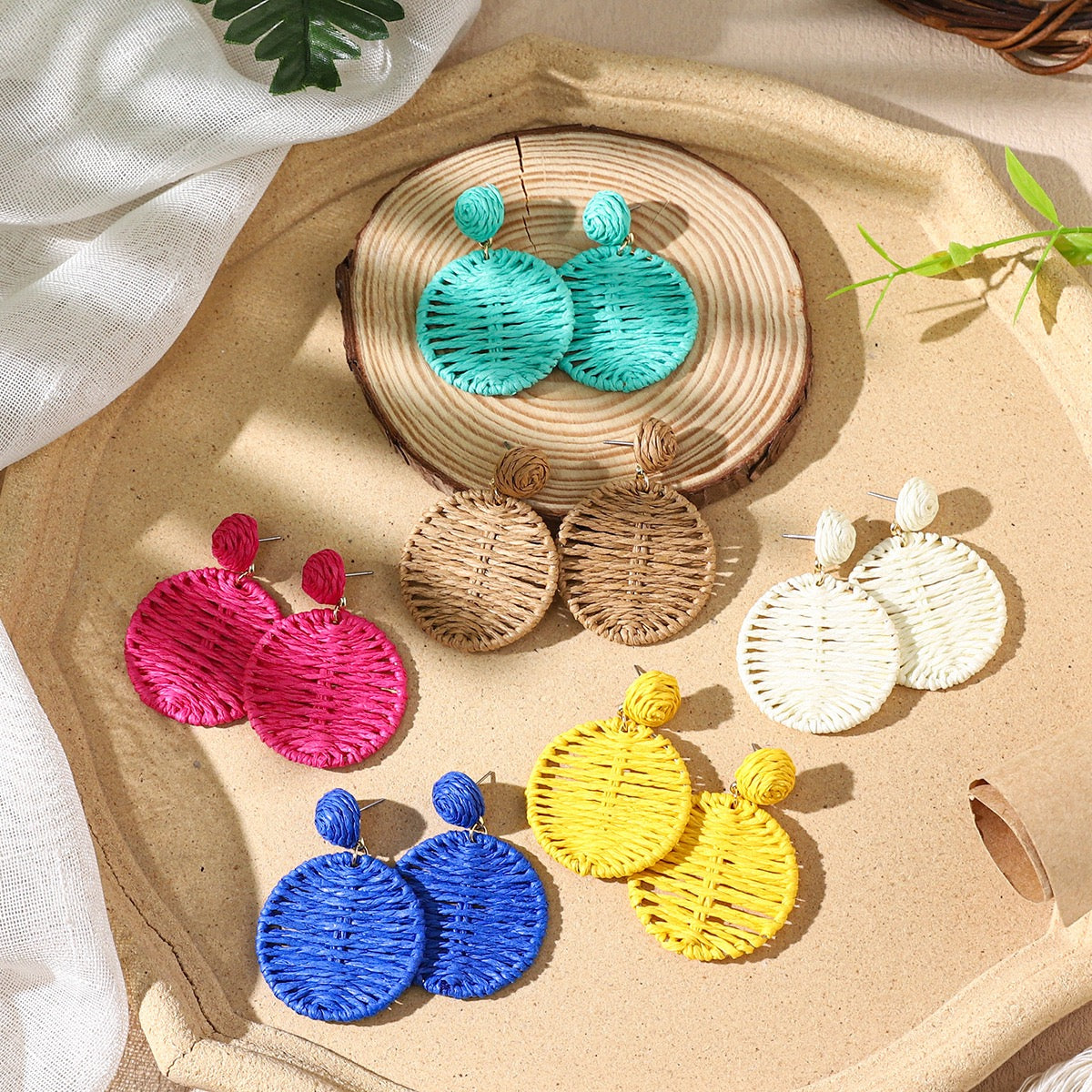 Rattan Boho Earrings