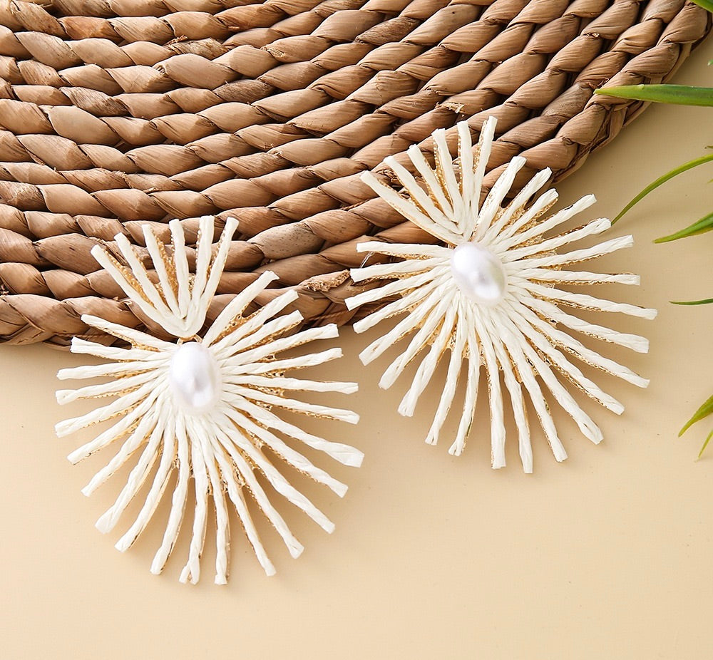 Pearl strings cabana earrings