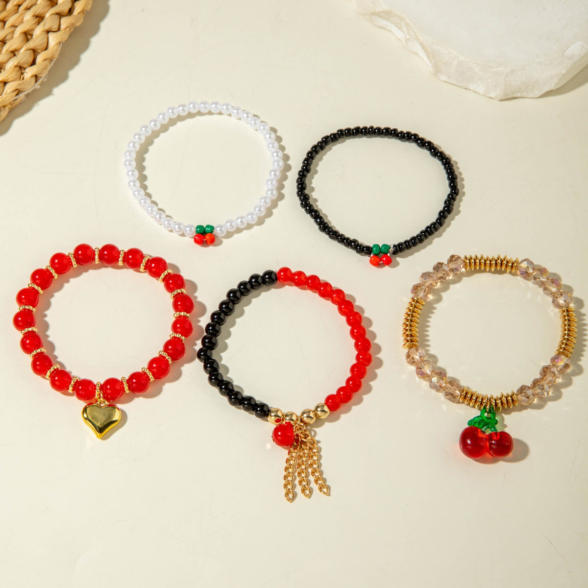 Cherry Bracelet Set