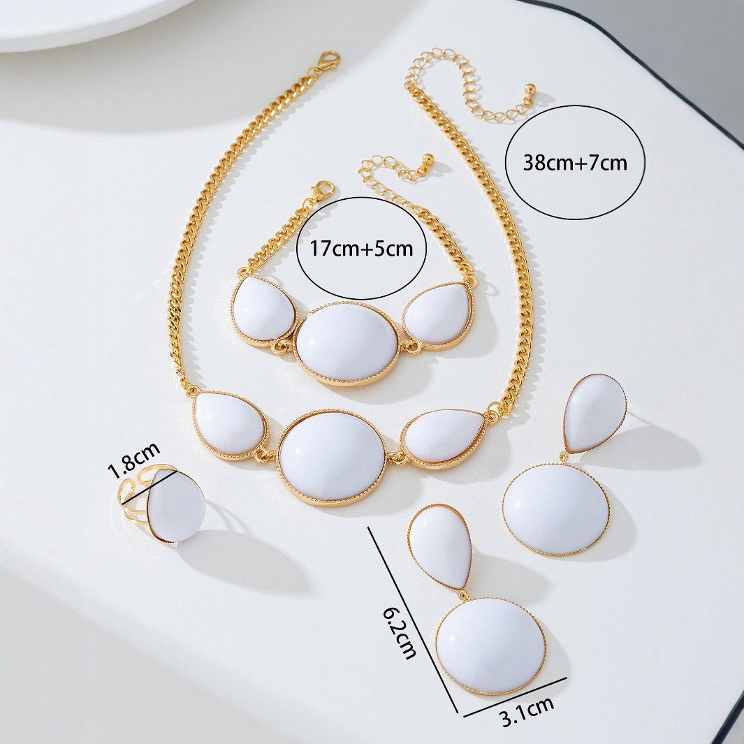White Necklace set