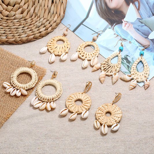 Boho Wood hanging earrings