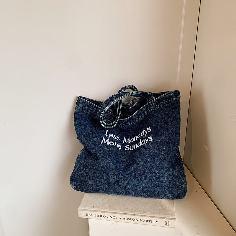 Tote Graphic Denim Bag