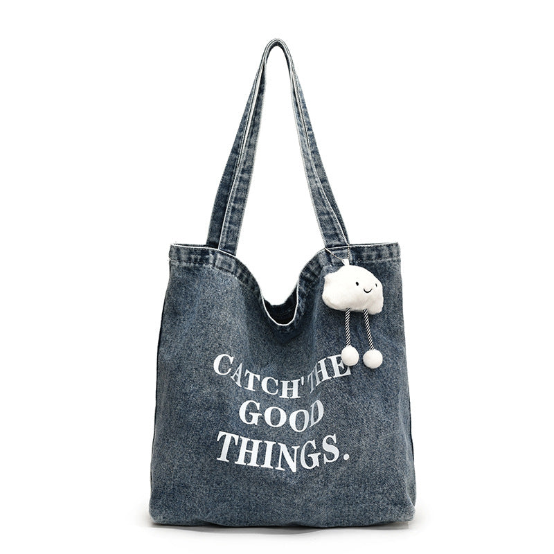 Tote Graphic Denim Bag