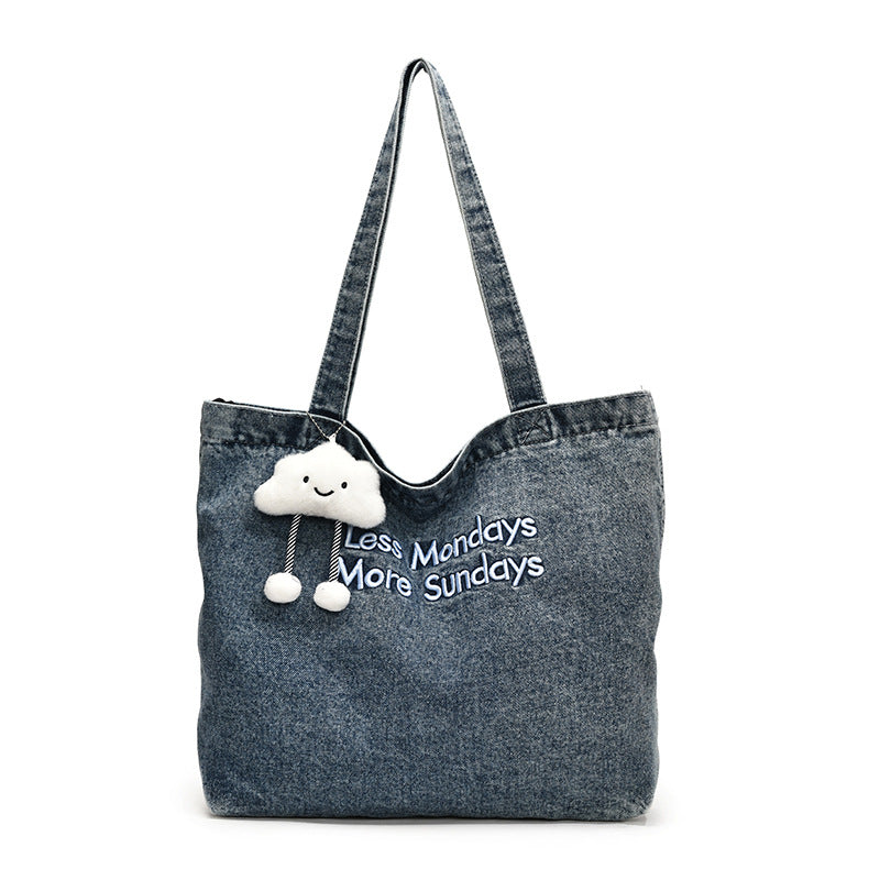 Tote Graphic Denim Bag