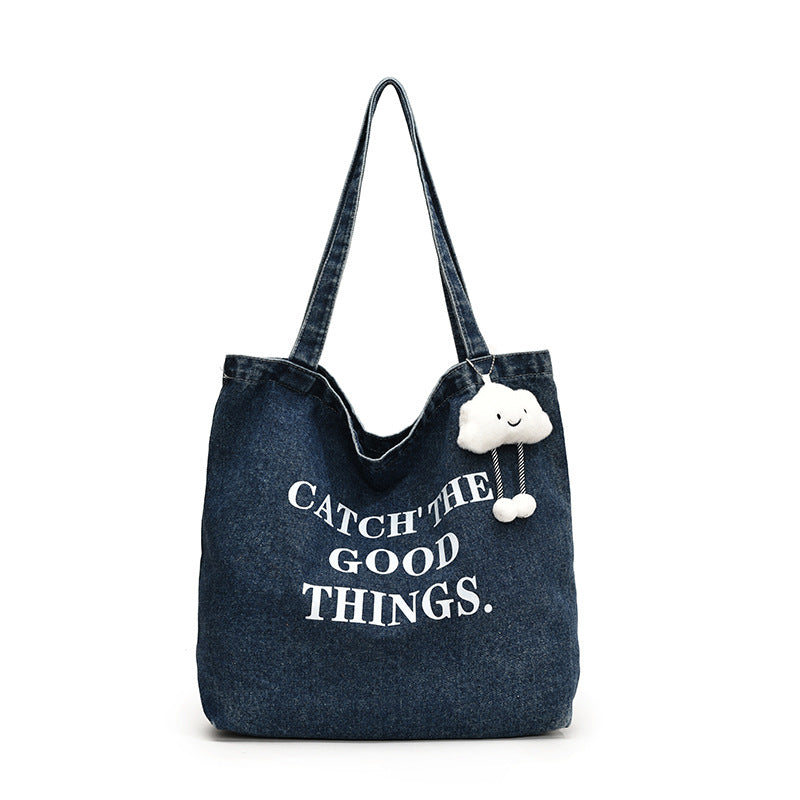 Tote Graphic Denim Bag