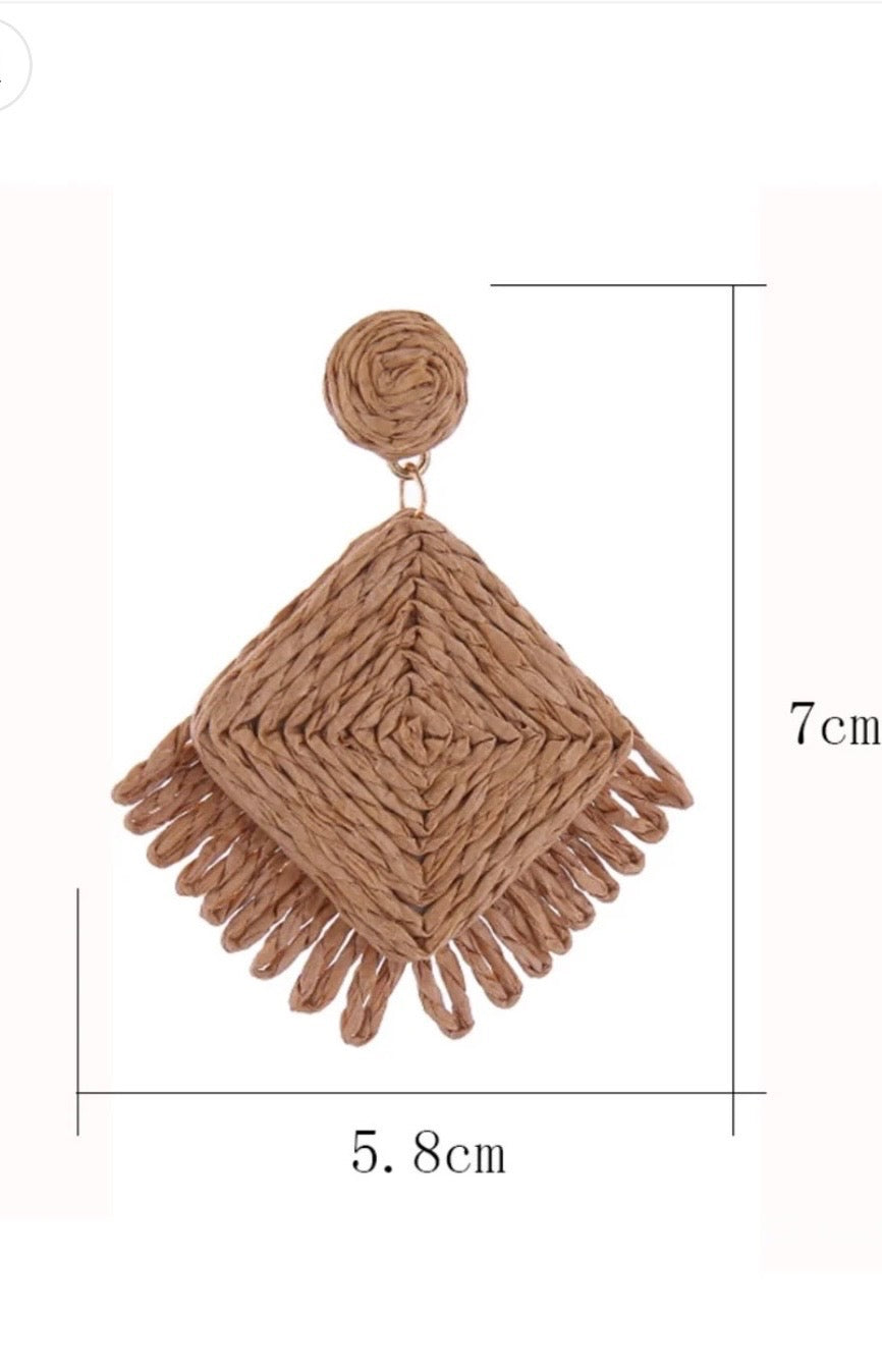 Woven Geometric Earrings