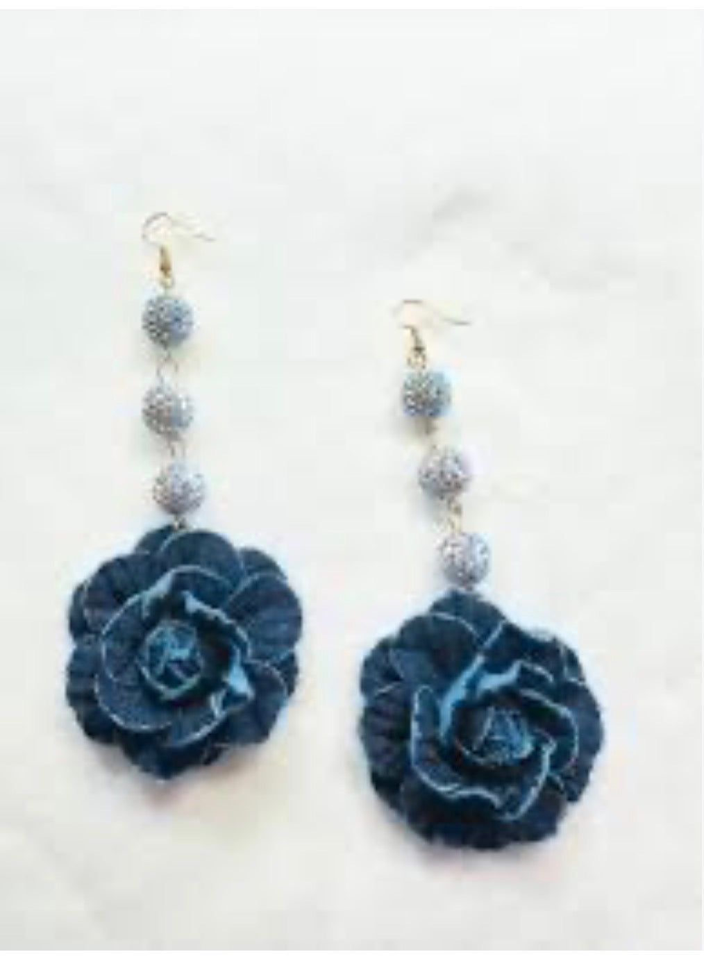 Hanging Denim Earrings