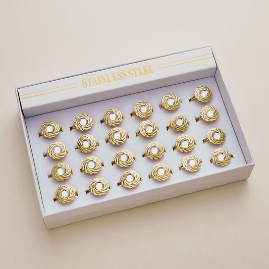 Stainless Steel Rings 24 pieces