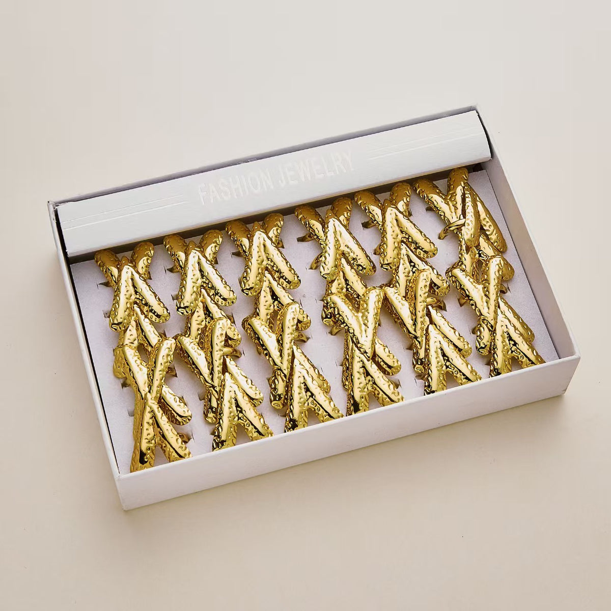 Stainless steel rings 24 pieces