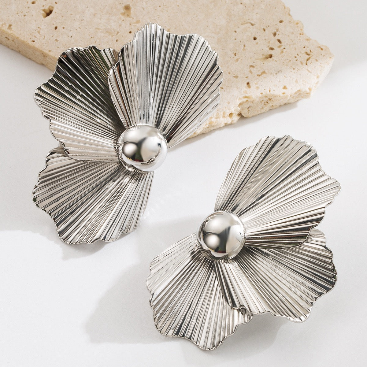 Floral Metal Earrings