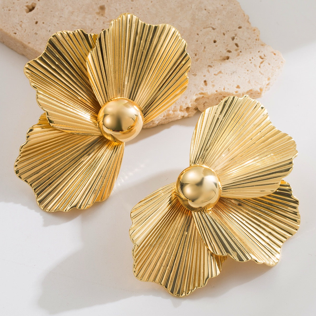 Floral Metal Earrings
