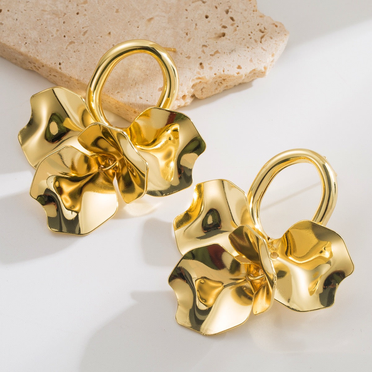 Floral Metal Earrings