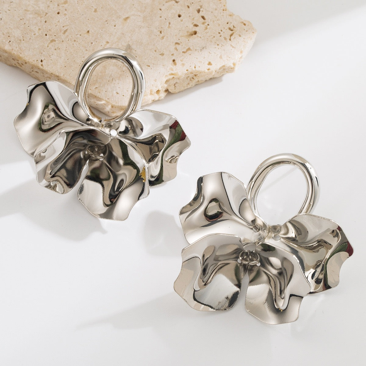 Floral Metal Earrings