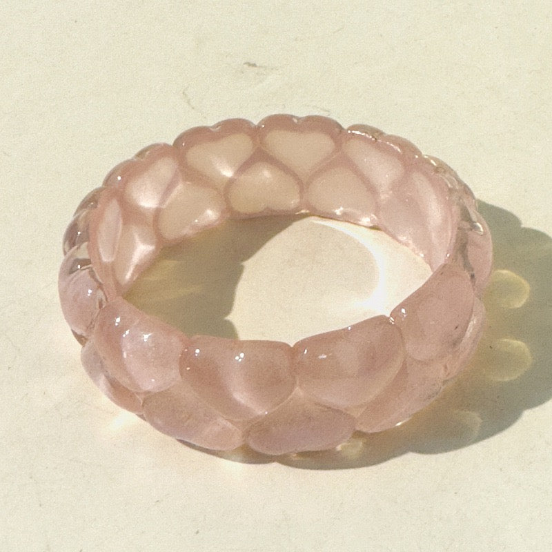 Pink Acrylic Bangle Bracelet