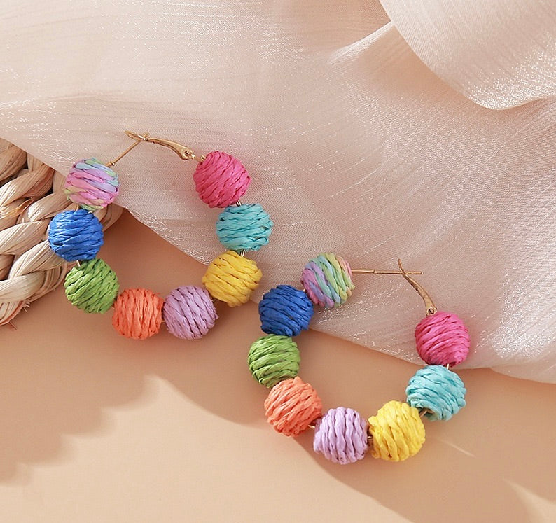 Hoop Cabana Balls Earring