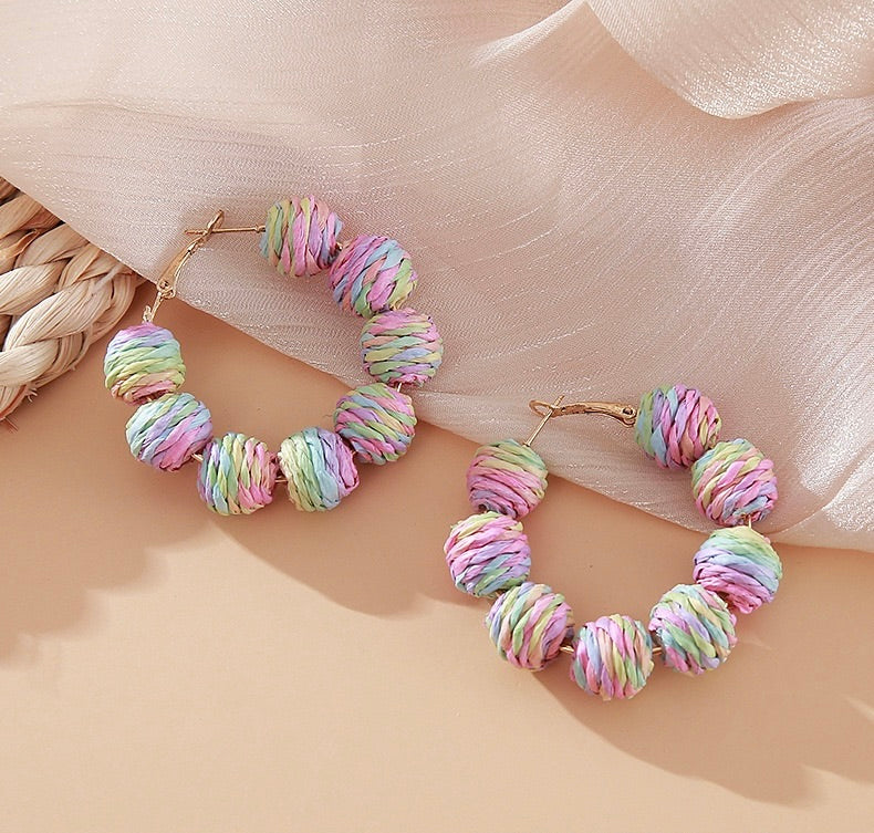 Hoop Cabana Balls Earring