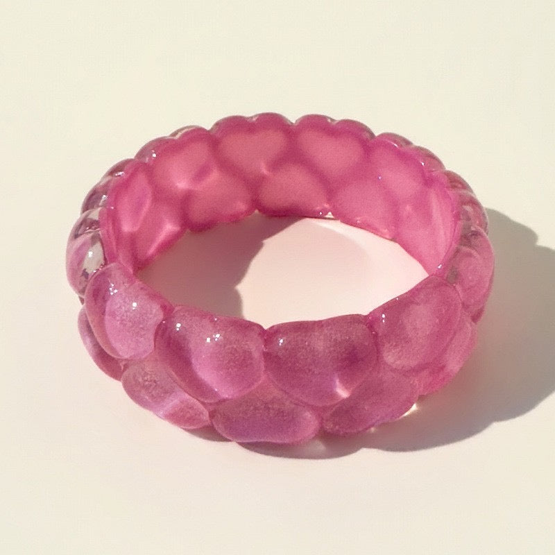 Hearts Acrylic Bangles