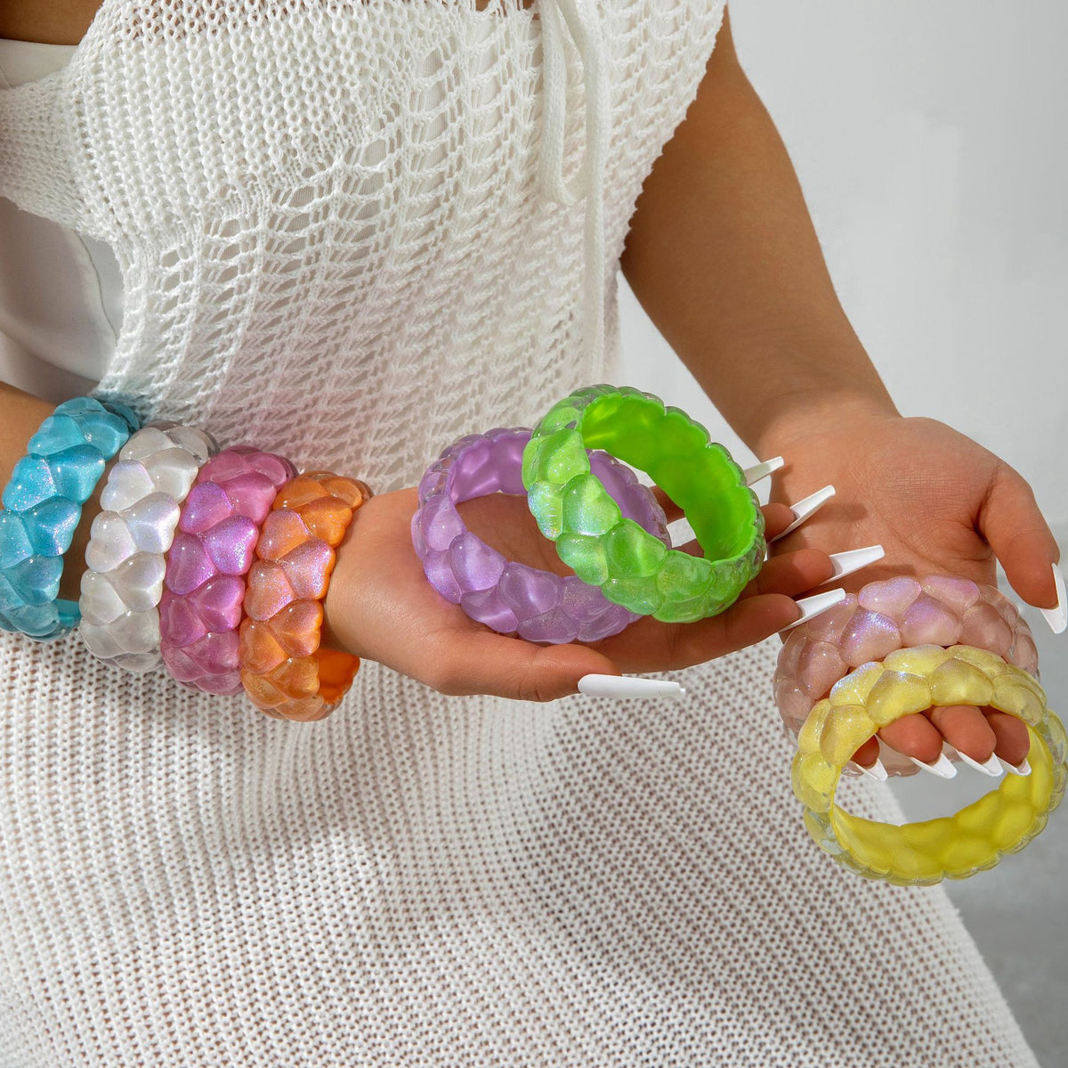 Hearts Acrylic Bangles