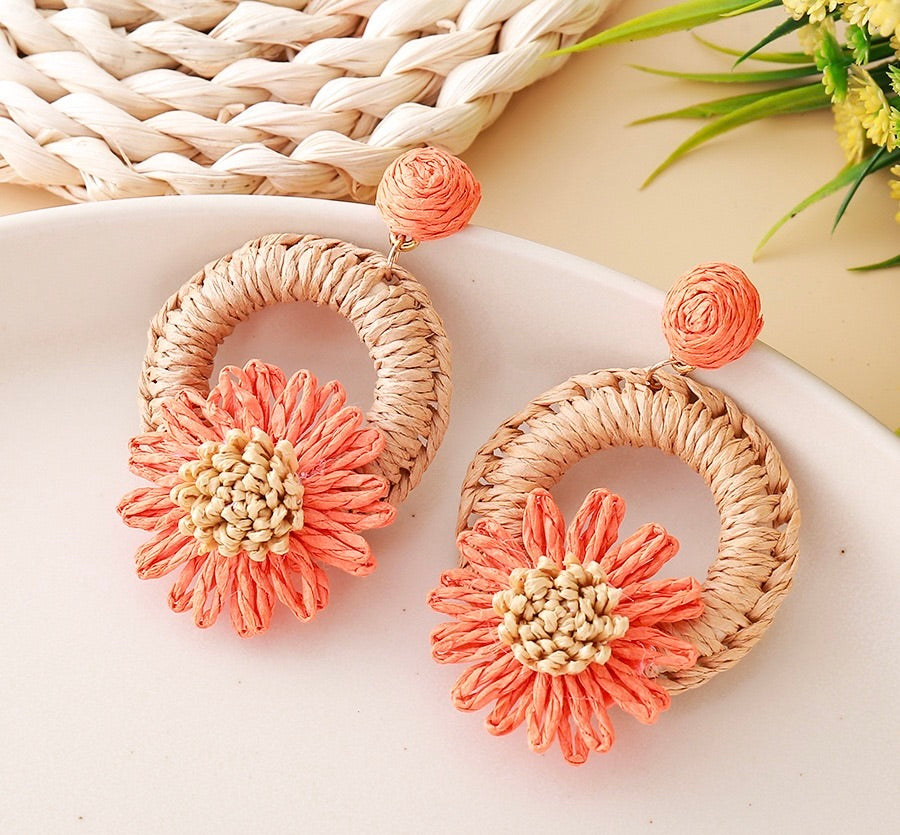 Woven Bohemian Drop Earrings