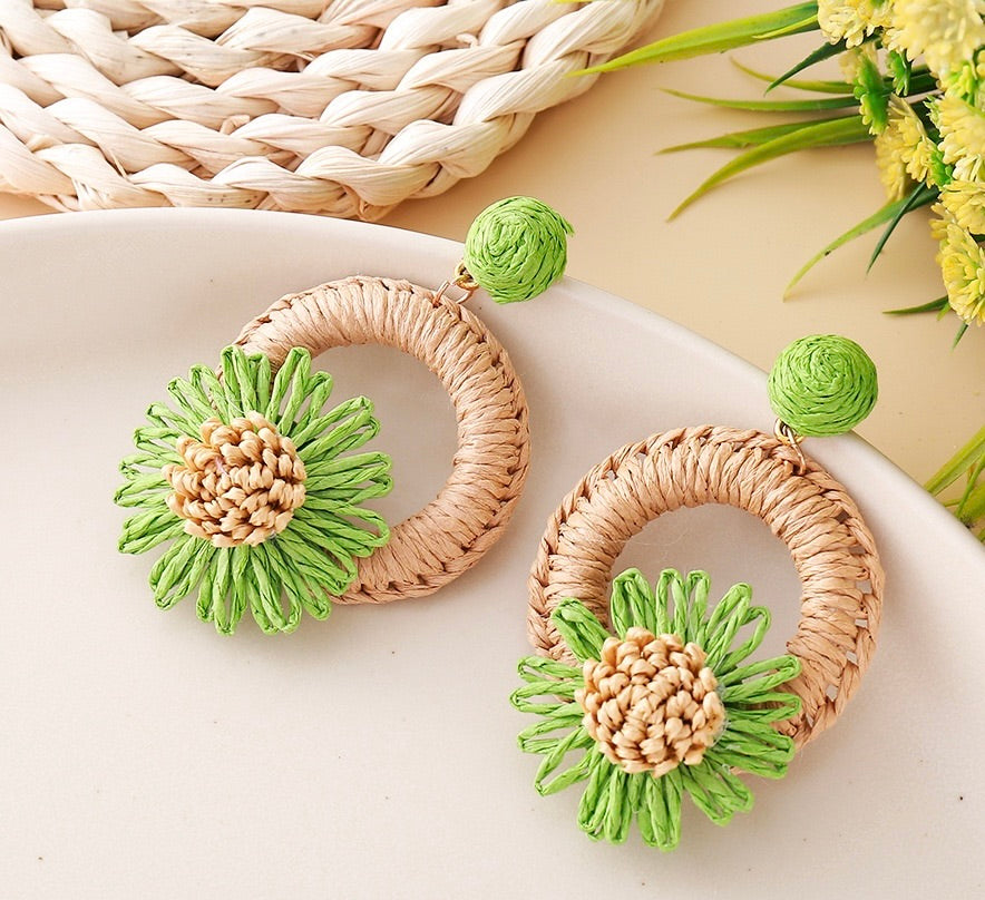 Woven Bohemian Drop Earrings