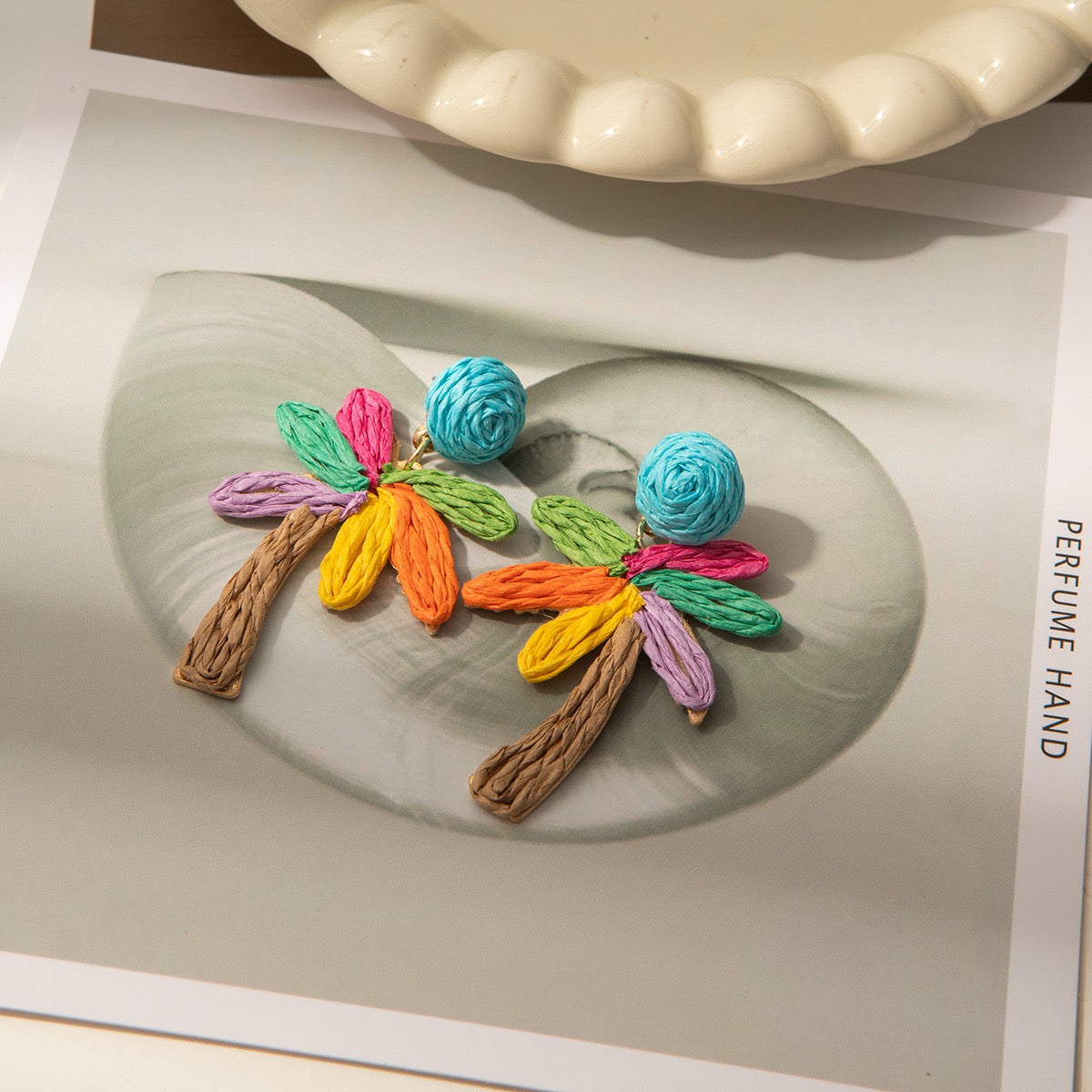 Palm Tree Cabana earrings