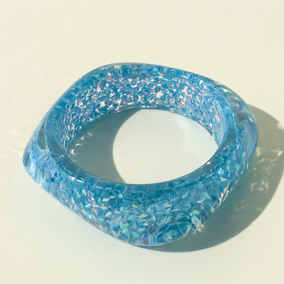 Acrylic Glitter Bangle Bracelet