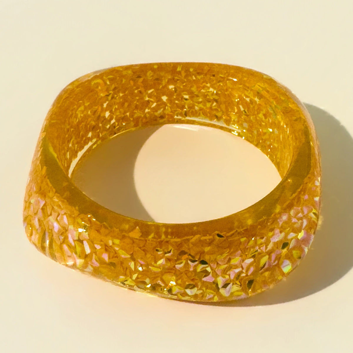 Acrylic Glitter Bangle Bracelet