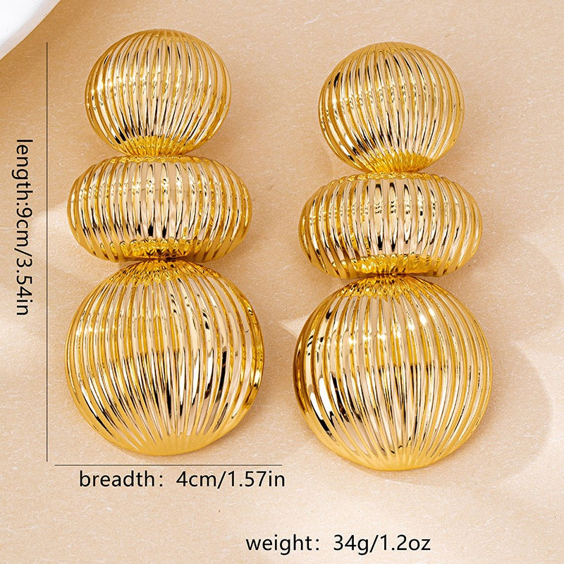 Long Rounds Earrings