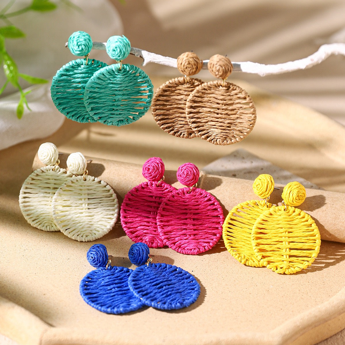 Rattan Boho Earrings
