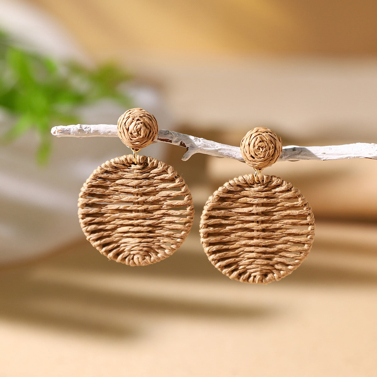 Rattan Boho Earrings