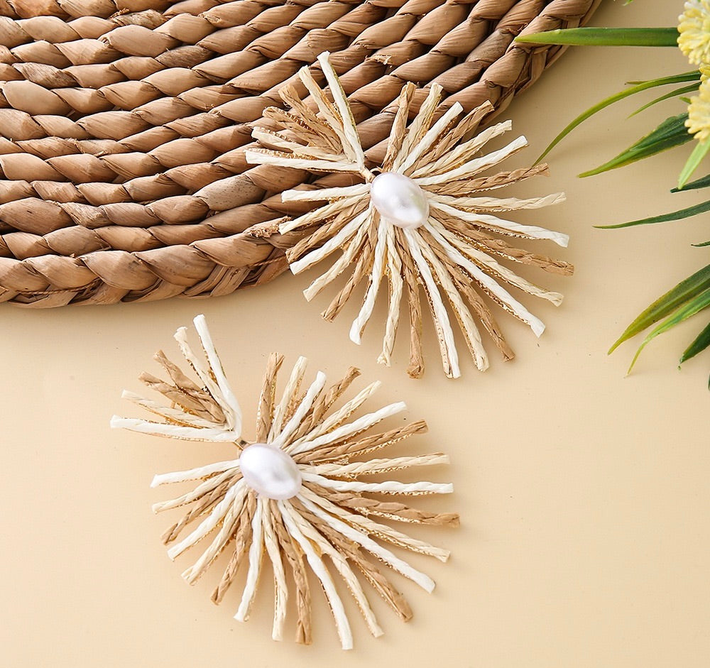 Pearl strings cabana earrings
