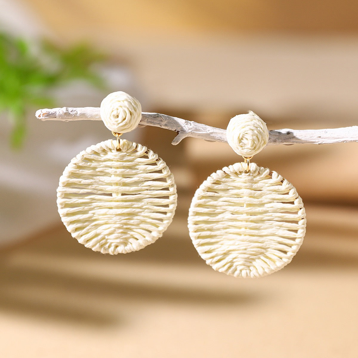 Rattan Boho Earrings