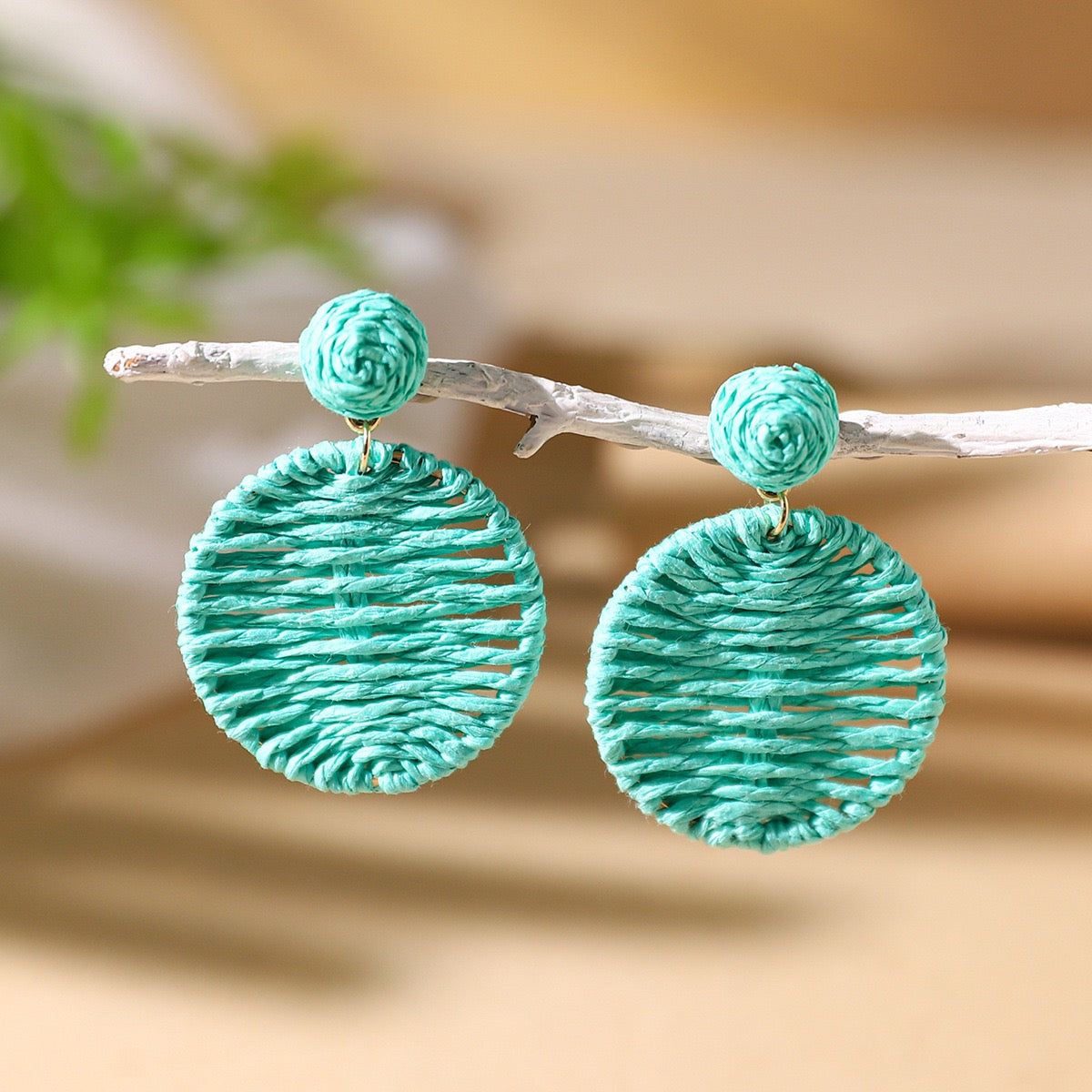 Rattan Boho Earrings