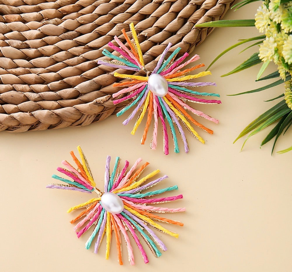 Pearl strings cabana earrings