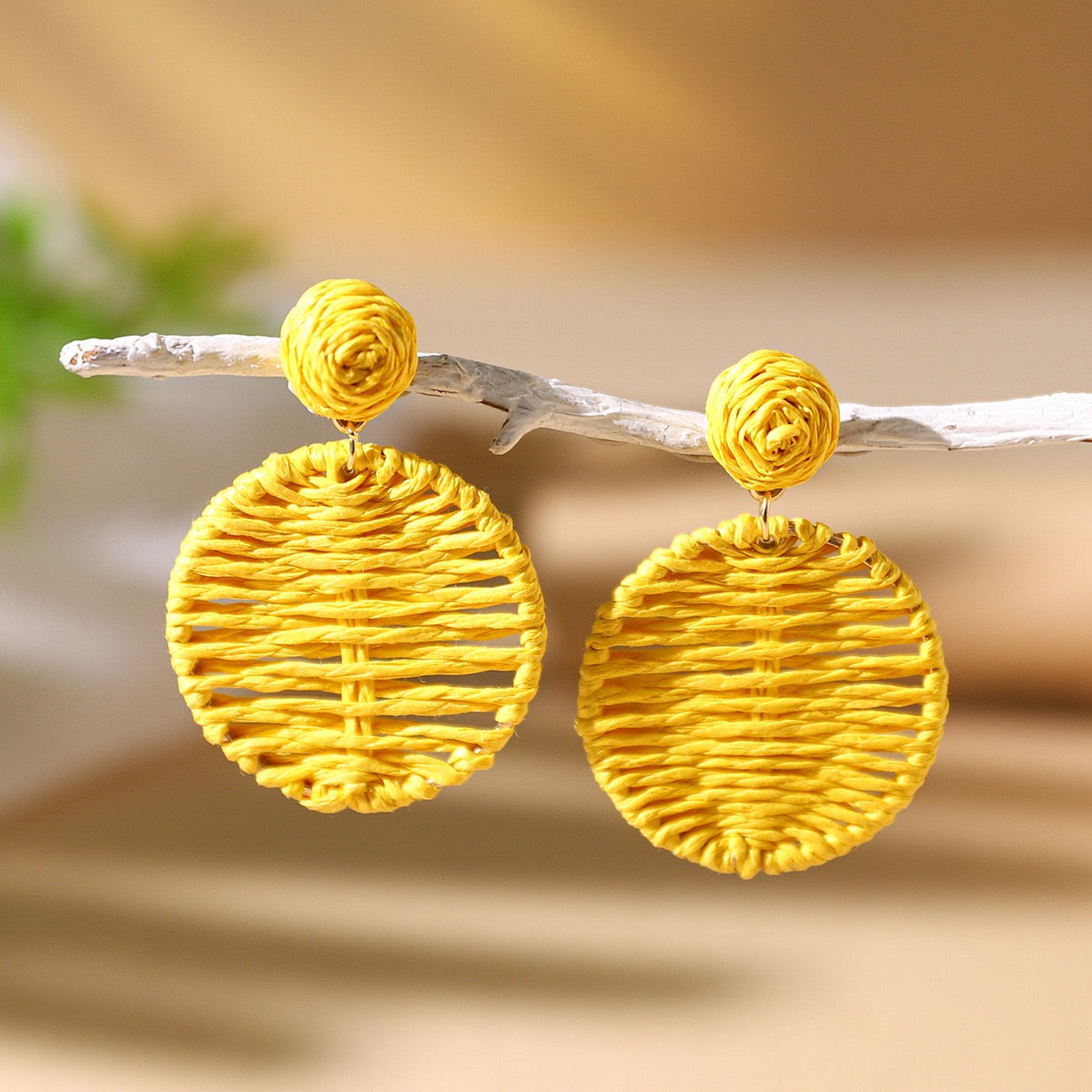 Rattan Boho Earrings