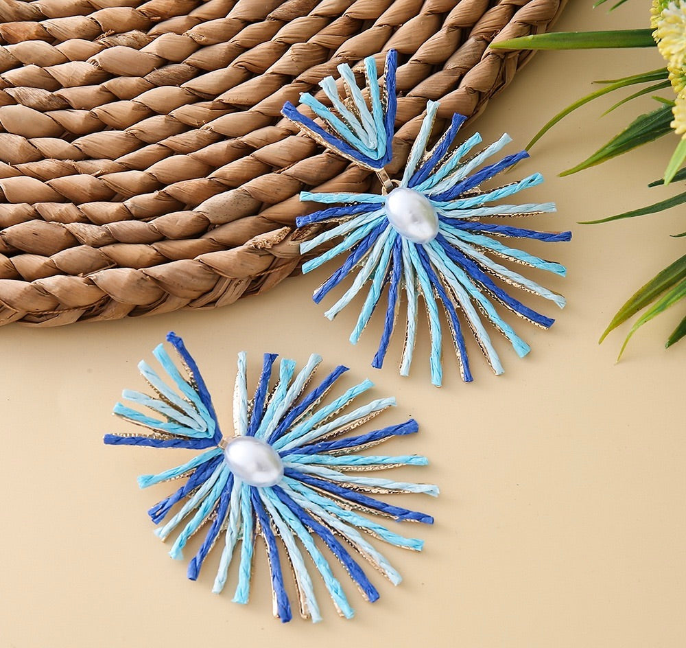 Pearl strings cabana earrings