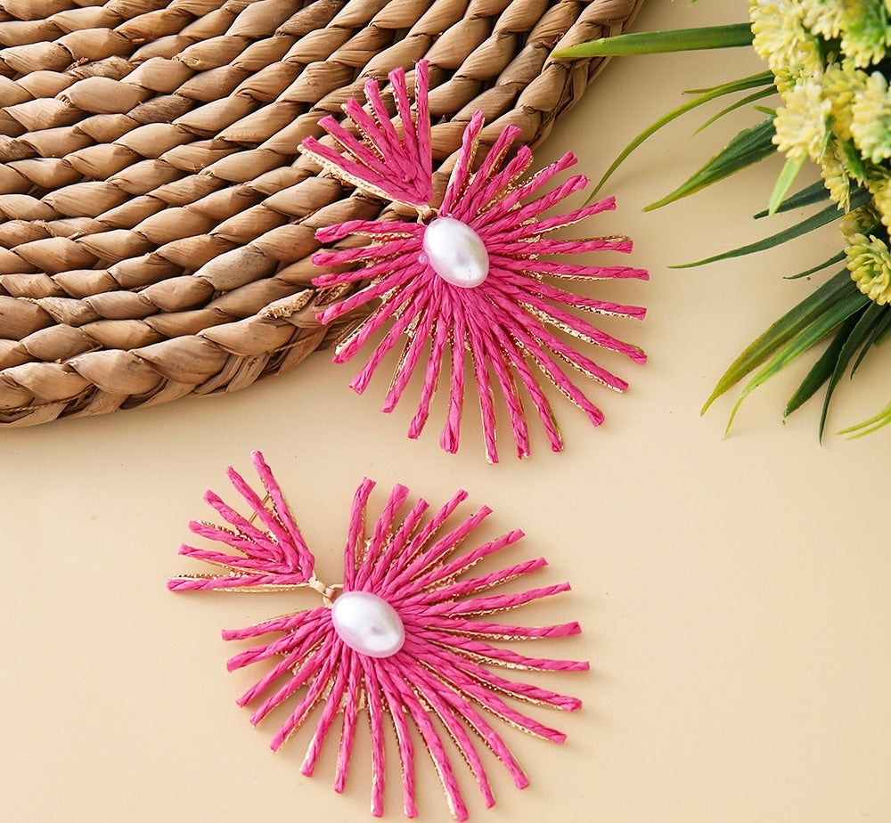 Pearl strings cabana earrings