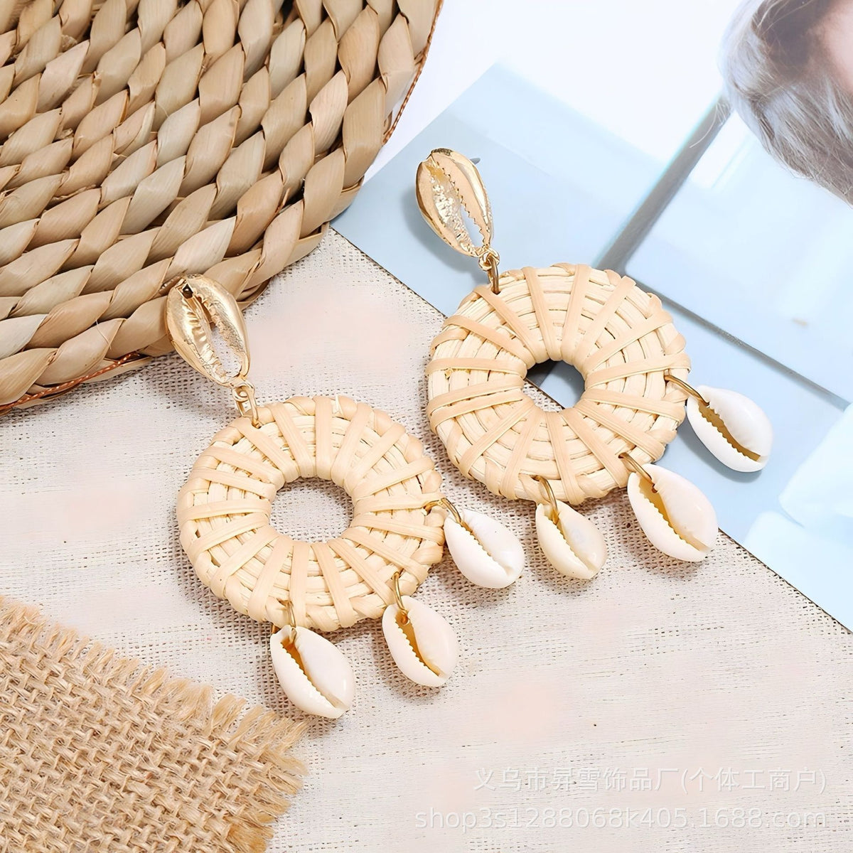Boho Wood hanging earrings