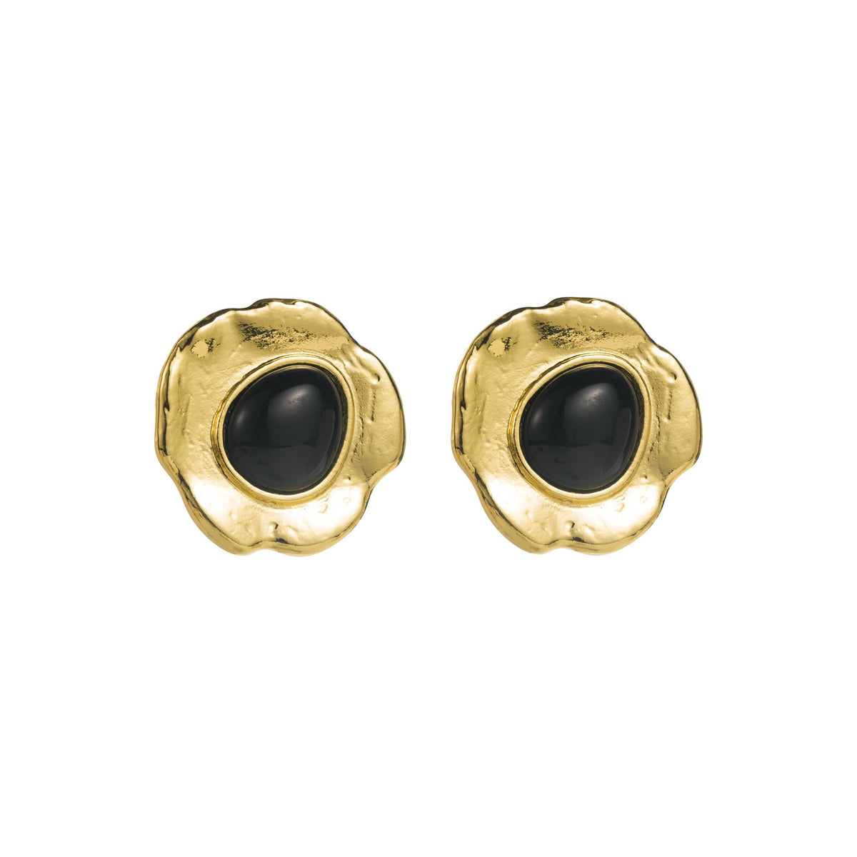Golden Flower Stud Earrings