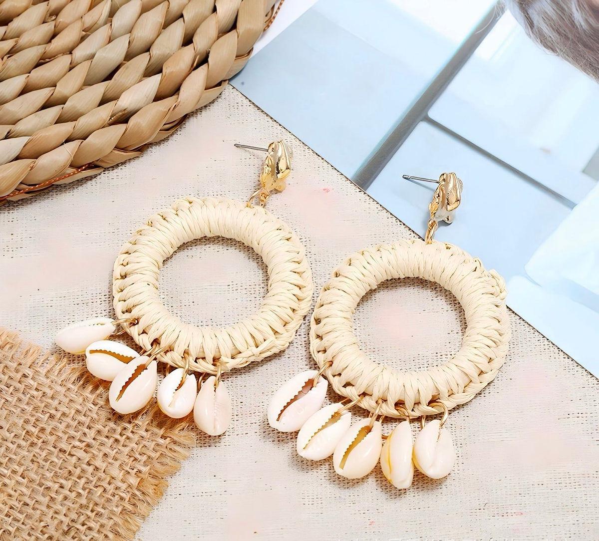 Boho Wood hanging earrings