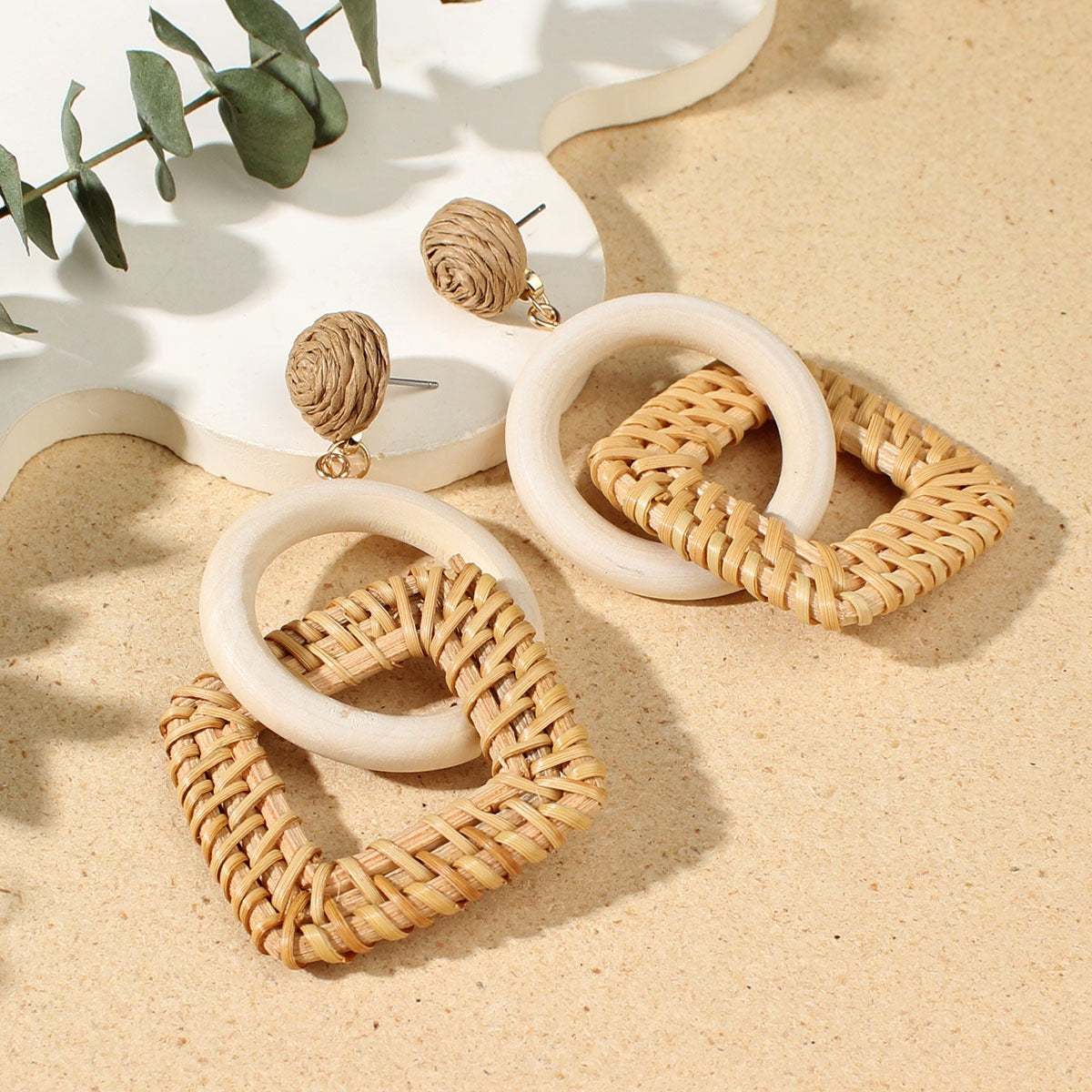Wood Hanging Earrings
