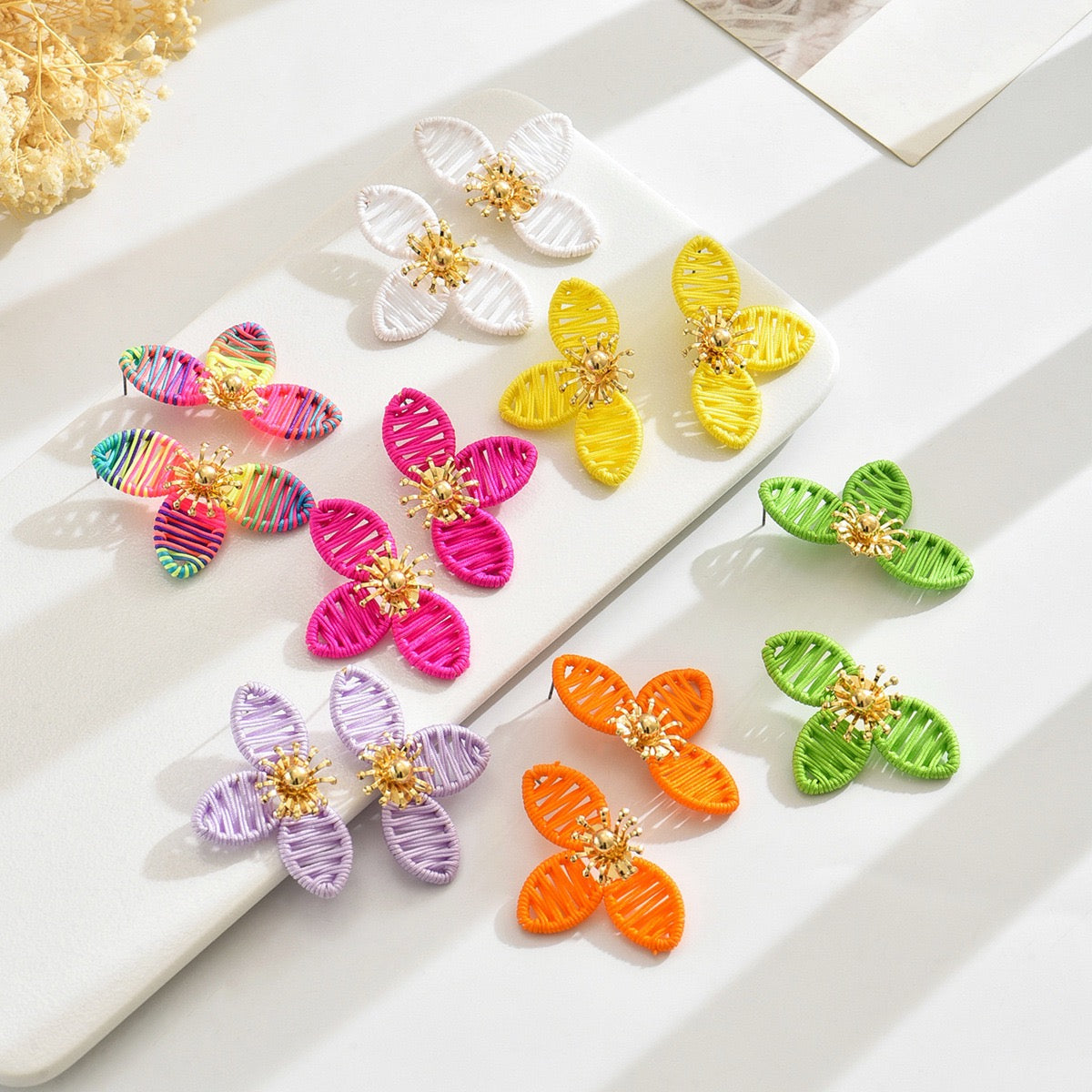 Half Flower Cabana stud earring