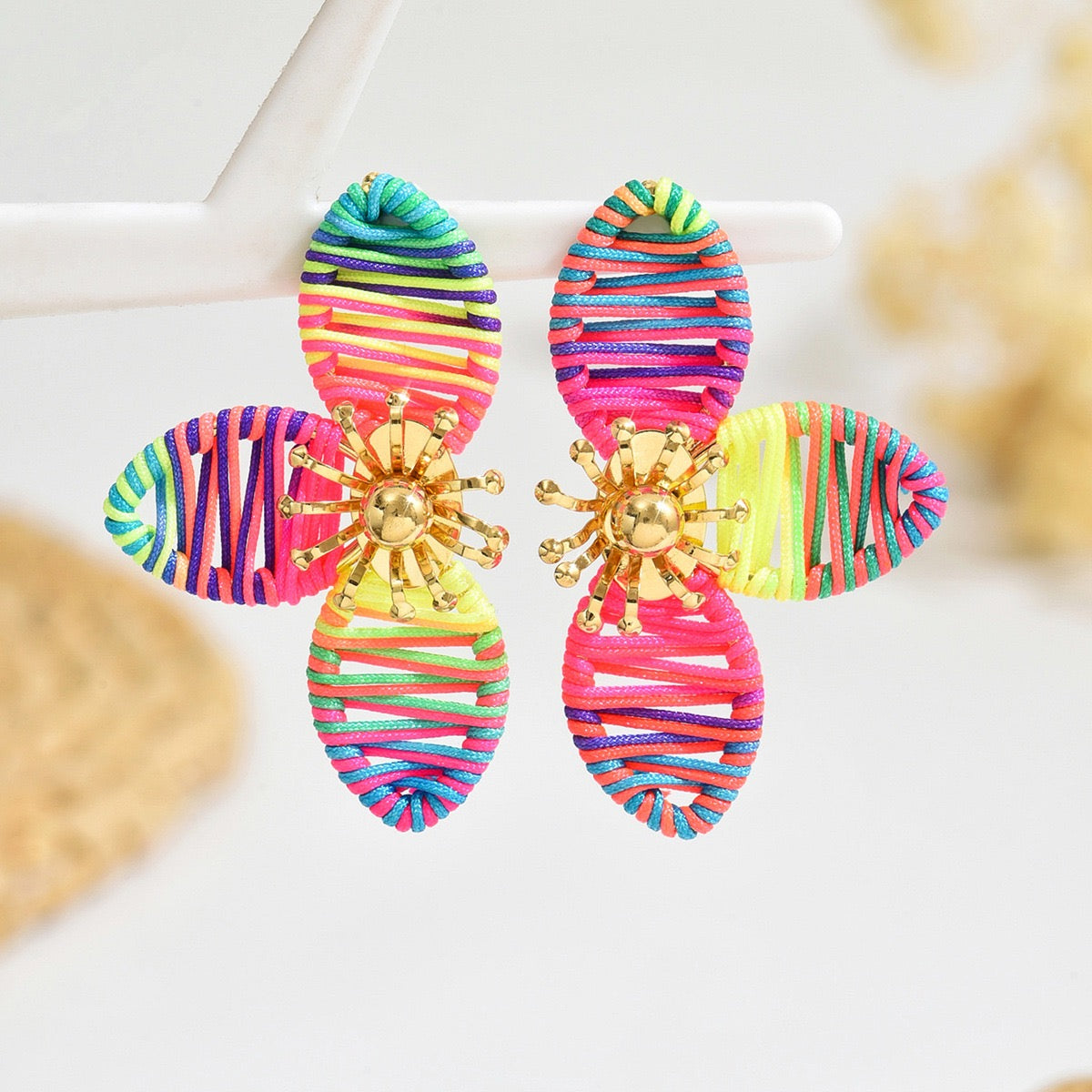 Half Flower Cabana stud earring
