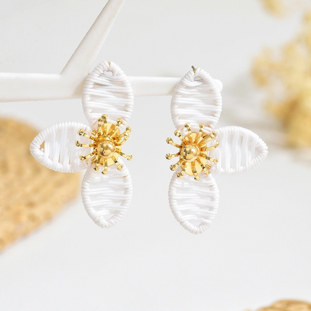Half Flower Cabana stud earring