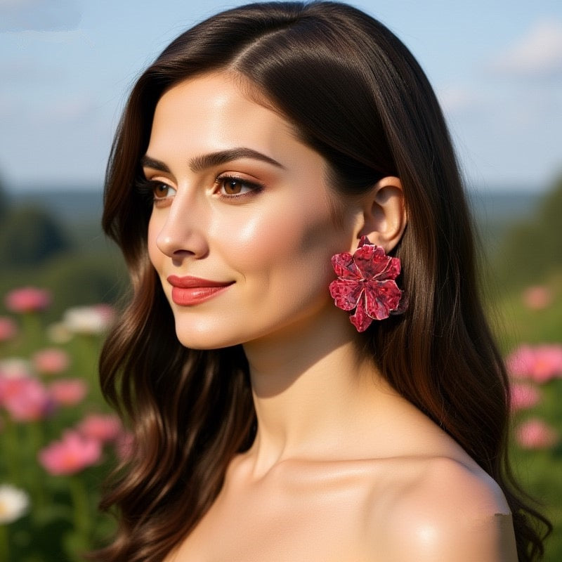 Flower Metal Earrings
